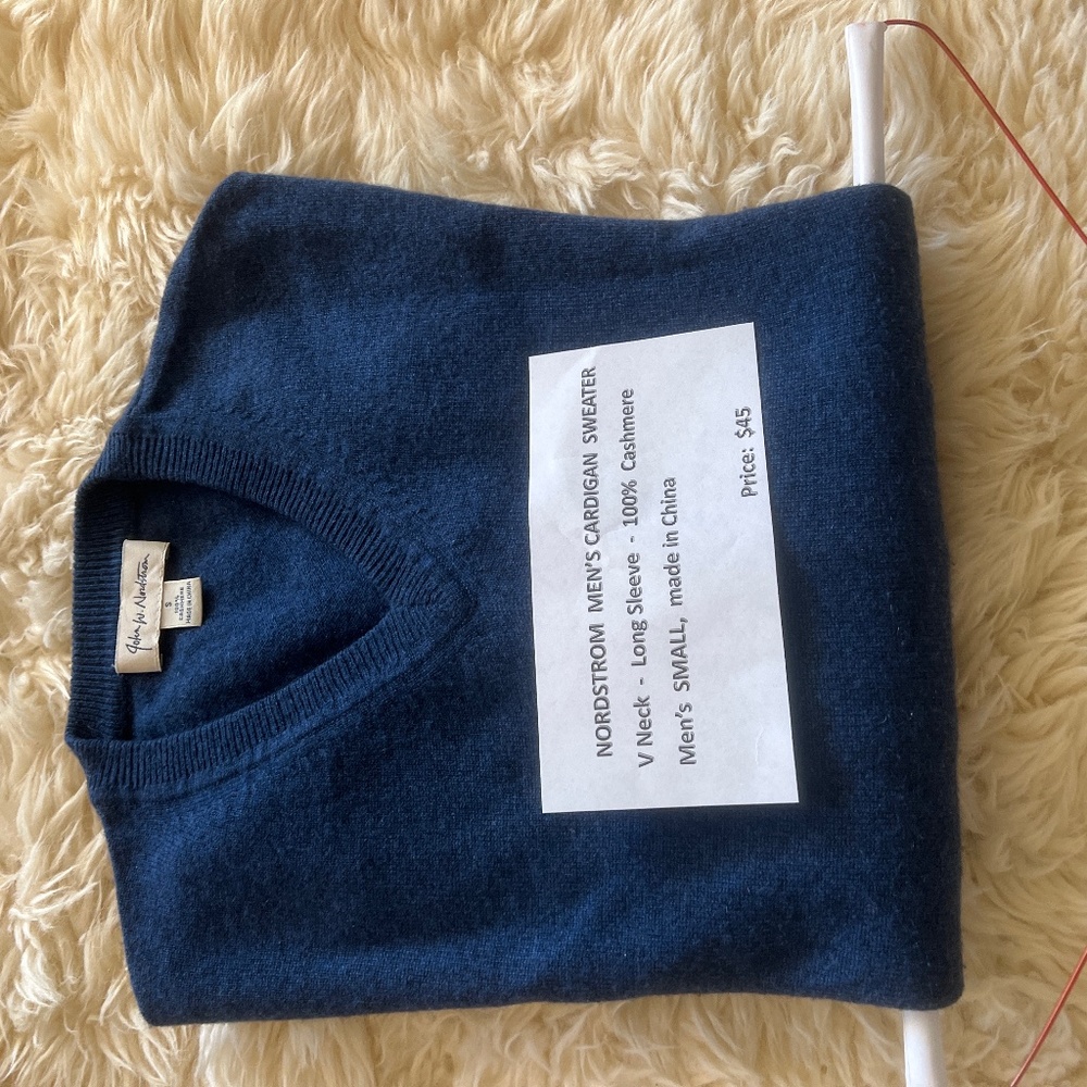 Men’s. Cardigan “V”. Neck. Sweater,